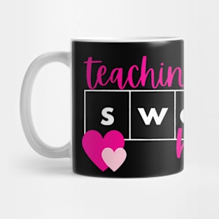 Teaching Sweethearts Reading Teacher Science of Reading Mug